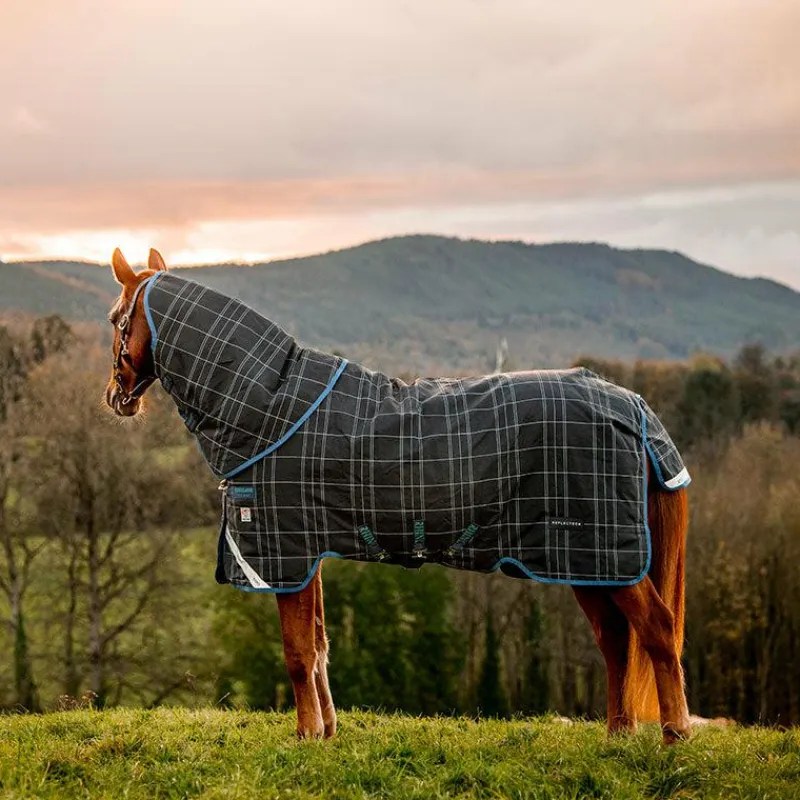 Couvertures Et Chemises*Horseware - Couverture d'extérieur Rhino Plus à carreaux 250g Marine