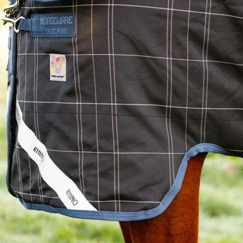 Couvertures Et Chemises*Horseware - Couverture d'extérieur Rhino Plus à carreaux 250g Marine