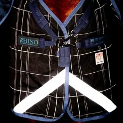 Couvertures Et Chemises*Horseware - Couverture d'extérieur Rhino Plus à carreaux 250g Marine