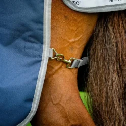 Couvertures Et Chemises*Horseware - Couverture d'extérieur Amigo Bravo 12 Plus Turnout / titanium grey/ argent 400g Marine