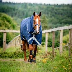 Couvertures Et Chemises*Horseware - Couverture d'extérieur Amigo Bravo 12 Plus Turnout / titanium grey/ argent 400g Marine