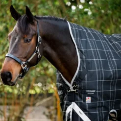 Best - Couverture d'extérieur Rhino Wug Turnout VL / gris/ blanc à carreaux 450g Couvertures Et Chemises