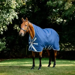 Clearance - Couverture d'extérieur Rhino Wug Turnout / titanium grey/ classic blue 0g Couvertures Et Chemises