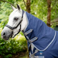 Couvertures Poneys|Couvertures Et Chemises*Horseware - Couverture d'extérieur Rhino Plus Pony Turnout / titanium grey/ classic blue 0g Marine