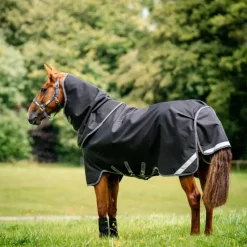 Sale - Couverture d'extérieur Rambo Plus Turnout / thunderstorm grey/ argent 100g Couvertures Et Chemises