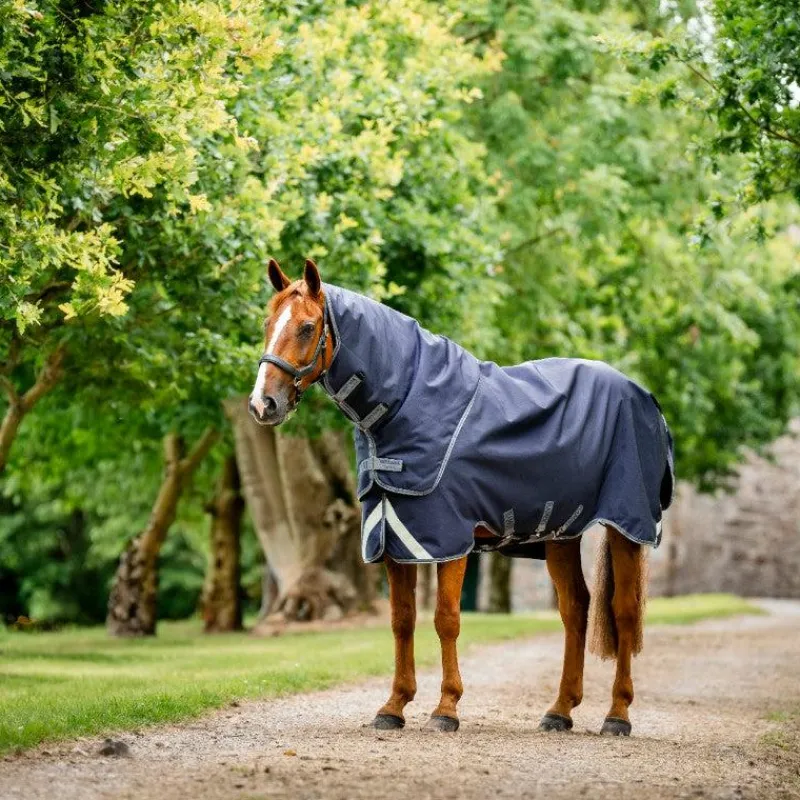 Sale - Couverture d'extérieur Rambo Duo Ripstop Plus Turnout Bundle / gris thunderstorm/ argent (100g + 100g+ 200g) 400g Couvertures Et Chemises