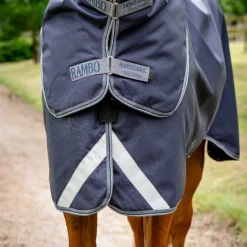 Sale - Couverture d'extérieur Rambo Duo Ripstop Plus Turnout Bundle / gris thunderstorm/ argent (100g + 100g+ 200g) 400g Couvertures Et Chemises