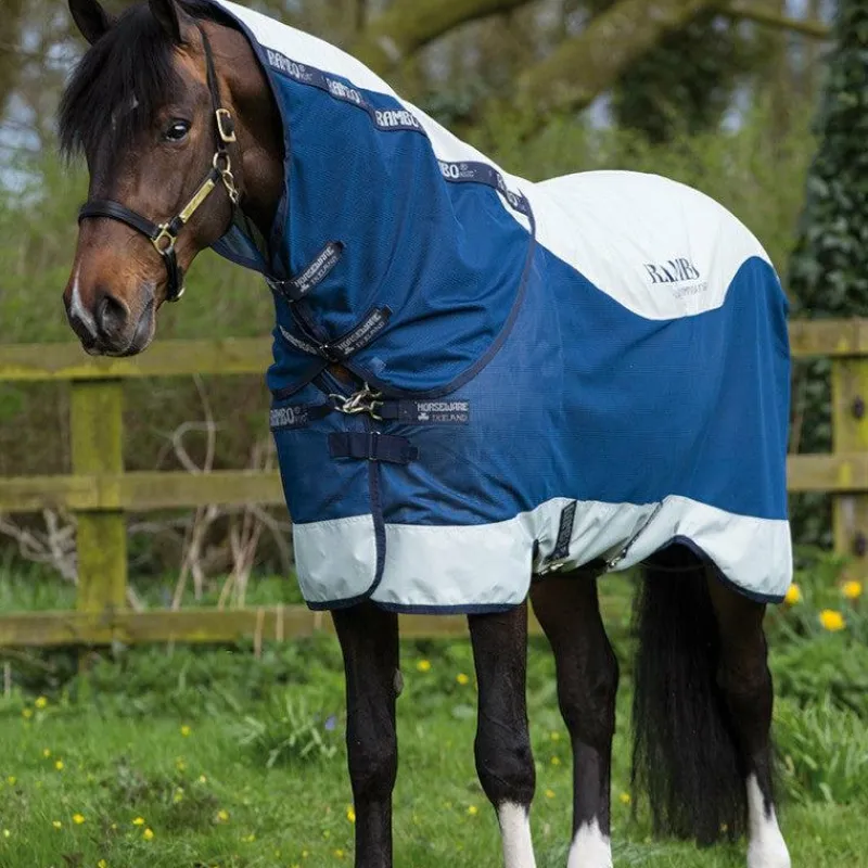 Couvertures Et Chemises*Horseware - Couverture d'extérieur Rambo Summer Series V-Front / gris 0g Marine