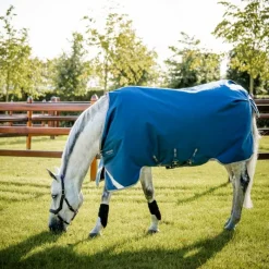 Couvertures Et Chemises*Horseware - Couverture d'extérieur thérapeutique Ionic Therapy Turnout imperial blue/ argent/ marine 100g Bleu