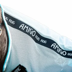 Couvertures Poneys|Couvertures Et Chemises*Horseware - Couverture d'extérieur anti-mouches Amigo Petite Bug Rug azur/ noir/ blanc Bleu