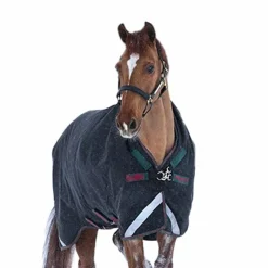 Couvertures Poneys|Couvertures Et Chemises*Horseware - Couverture d'extérieur Rambo Wug encolure montante Turnout / vert/ rouge 400g Noir