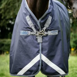 Couvertures Et Chemises*Horseware - Couverture d'extérieur Rambo Optimo Original / thunderstorm grey/ argent 0g Marine