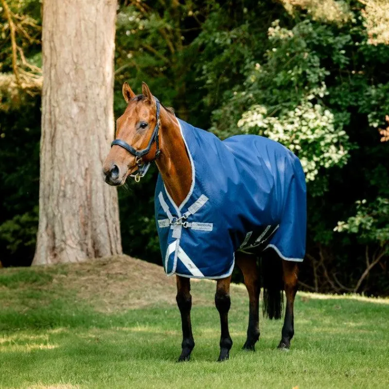 Couvertures Et Chemises*Horseware - Couverture d'extérieur Amigo Bravo 12 Wug Lite / titanium grey/ argent 0g Marine