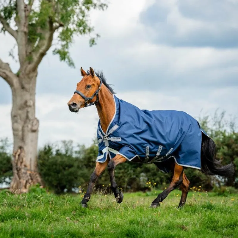 Couvertures Et Chemises*Horseware - Couverture d'extérieur Amigo Bravo 12 Wug Lite / titanium grey/ argent 0g Marine