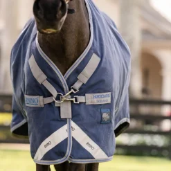 Couvertures Poneys|Couvertures Et Chemises*Horseware - Couverture d'extérieur Rhino Pony Turnout / titanium grey/ classic blue 100g Marine