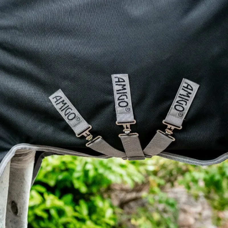 Couvertures Poneys|Couvertures Et Chemises*Horseware - Couverture d'extérieur Amigo Bravo 12 Plus / titanium grey/ argent 250g Noir