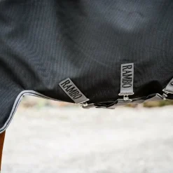 Outlet - Couverture d'extérieur Rambo Supreme Turnout Plus / thunderstorm grey/ silver 50g Couvertures Poneys|Couvertures Et Chemises