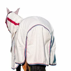 - Couverture extérieur d'été Rambo Optimo Supreme à carreaux/ cerise/ pêche/ bleu 0g Couvertures Poneys|Couvertures Et Chemises