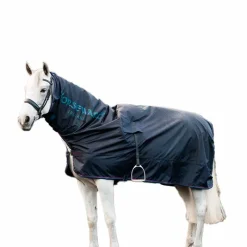 Couvertures Poneys|Couvertures Et Chemises*Horseware - Couverture imperméable de monte Rambo Mack in a Sack / marine/ gris Bordeaux