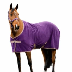 Couvertures Et Chemises*Horseware - Couverture polaire Amigo Fleece Cooler winterberry et taupe Violet