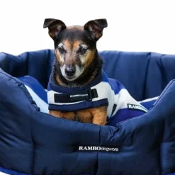 Manteaux*Horseware - Couverture pour chien Rambo Deluxe rayé / blanc 0g Bleu