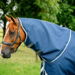 Couvertures Et Chemises*Horseware - Couvre-cou Amigo / titanium grey/ argent 150g Marine