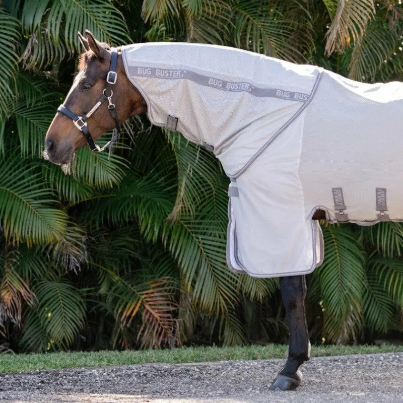 Couvertures Et Chemises*Horseware - Couvre-cou anti-mouches Amigo Bug Buster argent/ titanium grey/ argent Gris