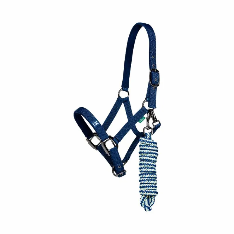 New - Licol et longe Newmarket witney navy Licols Poneys|Ensembles Licols Et Longes