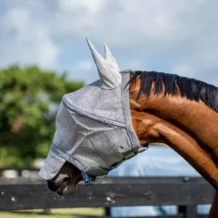 New - Masque anti-mouches Rambo Fly Mask argent/ titanium grey/ argent Masques Anti-Mouches Poneys|Masques Anti-Mouches