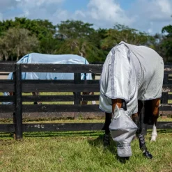 New - Masque anti-mouches Rambo Fly Mask argent/ titanium grey/ argent Masques Anti-Mouches Poneys|Masques Anti-Mouches