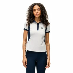 Polos Et Chemises*Horseware - Polo manches courtes femme Vital light grey Gris