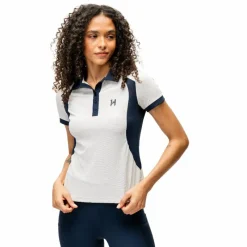 Polos Et Chemises*Horseware - Polo manches courtes femme Vital light grey Gris