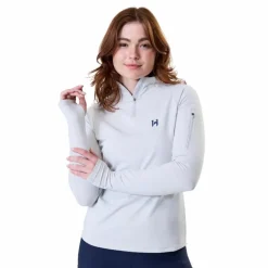 - Sweat manches longues femme Strive Winter 1/4 Zip Hw grey Pulls Et Gilets