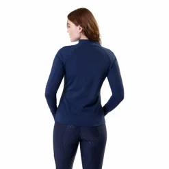Pulls Et Gilets*Horseware - Sweat manches longues femme Strive Winter 1/4 Zip Marine