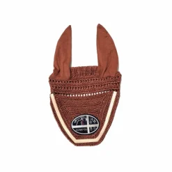 Cso|Bonnets Pour Chevaux*Jump'In - Bonnet Caramel / Champagne/ (écusson) Marine Marron