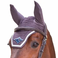 Cso|Bonnets Pour Chevaux*Jump'In - Bonnet écusson losange foncé/ blanc/ bleu roi Gris