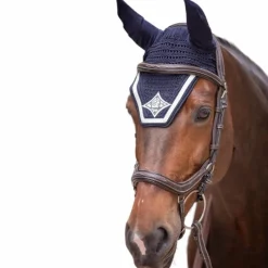 Bonnets Pour Chevaux*Jump'In - Bonnet Écusson et blanc Marine