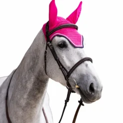 Online - Bonnet pour chevaux Balthazar fuschia/ marine Bonnets Pour Chevaux
