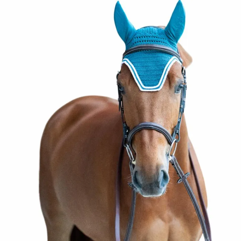 Sale - Bonnet pour chevaux Balthazar lagon/ blanc Bonnets Pour Chevaux