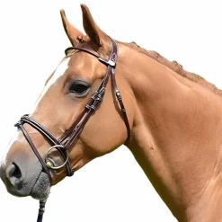 Bridons*Jump'In - Bridon Monday muserolle croisée collection Week Acajou