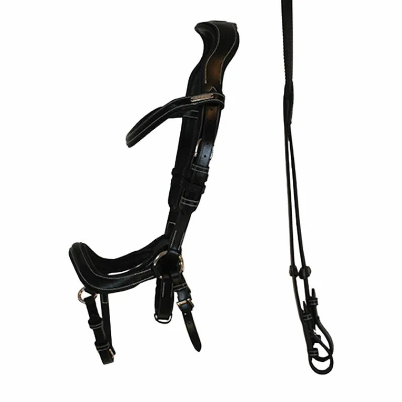 Cso|Bridons*Jump'In - Bridon One New York avec rênes Noir