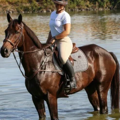 Horseball|Concours Complet D'Equitation*Jump'In - Collier de chasse 5 points + martingale One Noisette