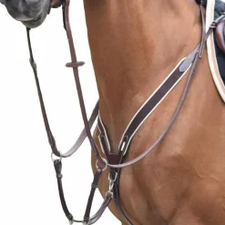 Sale - Collier de chasse élastique + martingale One Noisette Horseball|Concours Complet D'Equitation