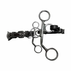 Mors Poneys*Jump'In - Hackamore cuir branches courtes poney Noir