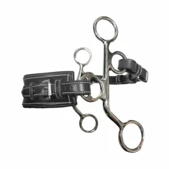 Outlet - Hackamore cuir petites branches nez rectangle poney Mors Poneys
