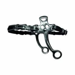 Best - Hackamore en cuir branches courtes et plates poney Hackamore|Mors Poneys