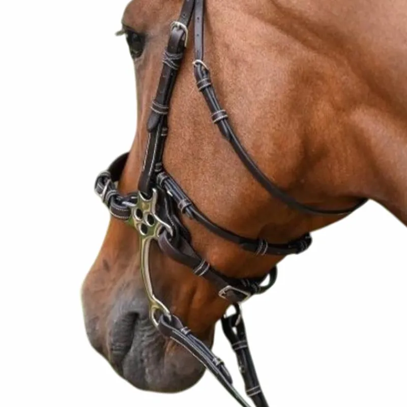 Montants De Bridons*Jump'In - Montants et lanière pour hackamore collection Week Noir