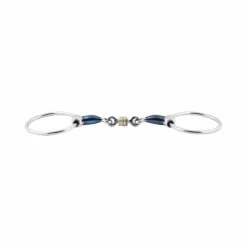 - Mors Blue Steel anneaux cuivre double brisure Mors Deux Anneaux