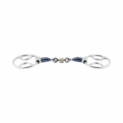 New - Mors Blue Steel trois effets anneaux cuivre double brisure Mors 3 Effets