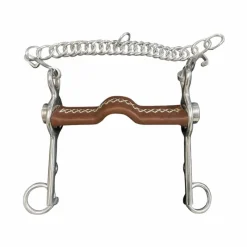 Mors Pelham*Jump'In - Mors Pelham plat inclinable grandes branches cuir marron